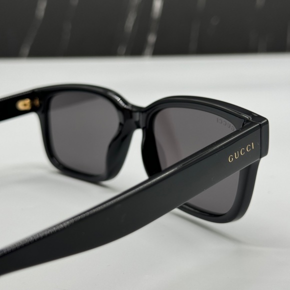 NEW GG1583S 001 GUCCI BLACK GREY SQUARE MEN GUCCI SUNGLASSES - Picture 7 of 11